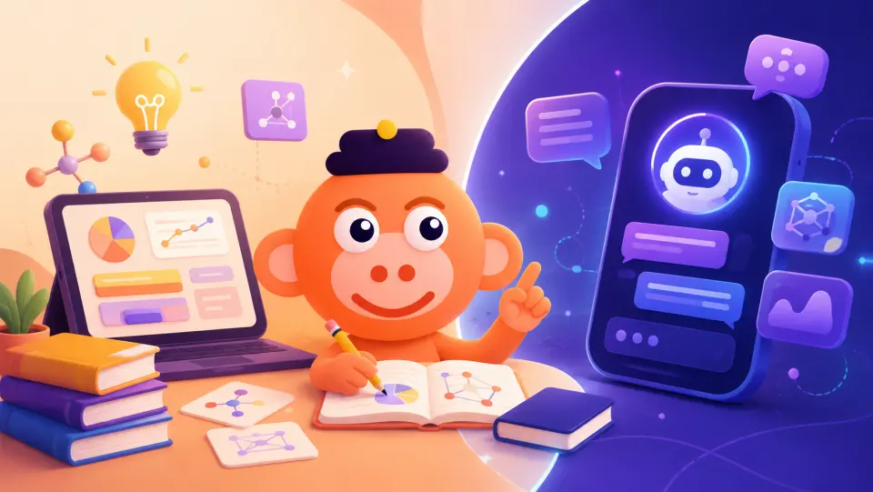 Illustration for AI Study Buddy vs ChatGPT for Learning