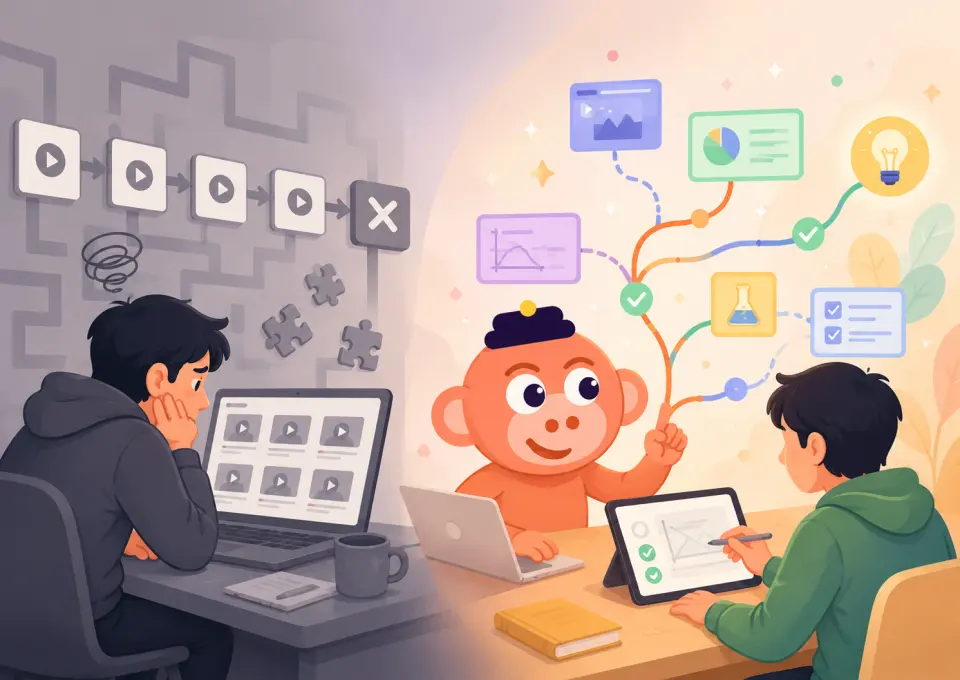 Illustration for Why Static Online Courses Fail Self-Learners